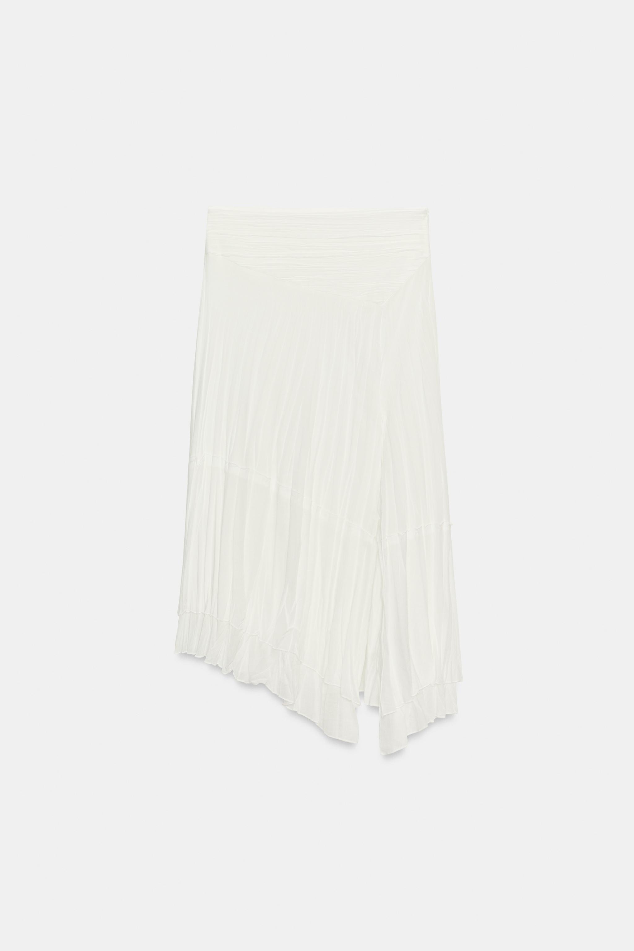 ASYMMETRIC RUSTIC FABRIC SKIRT